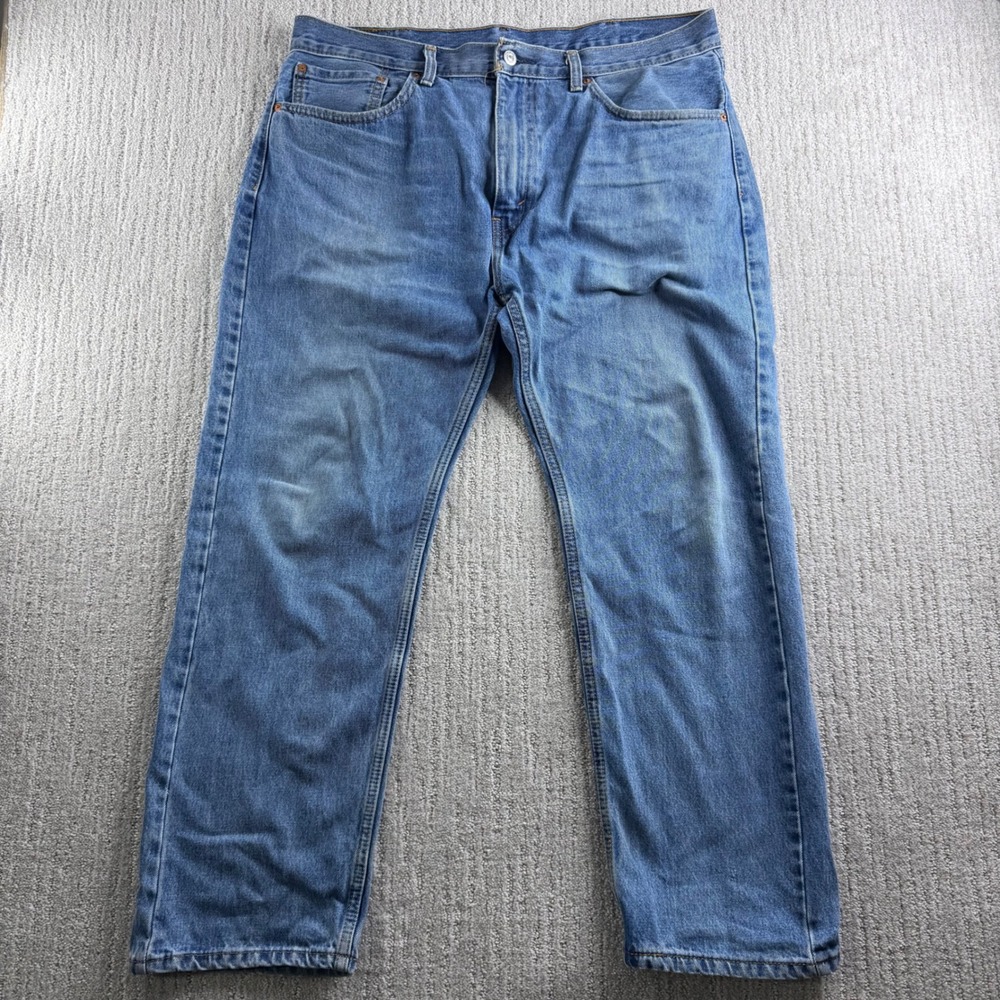 Levis 505 Regular Fit Straight Leg Jeans Mens Size 38x29 Blue Denim 505-0216